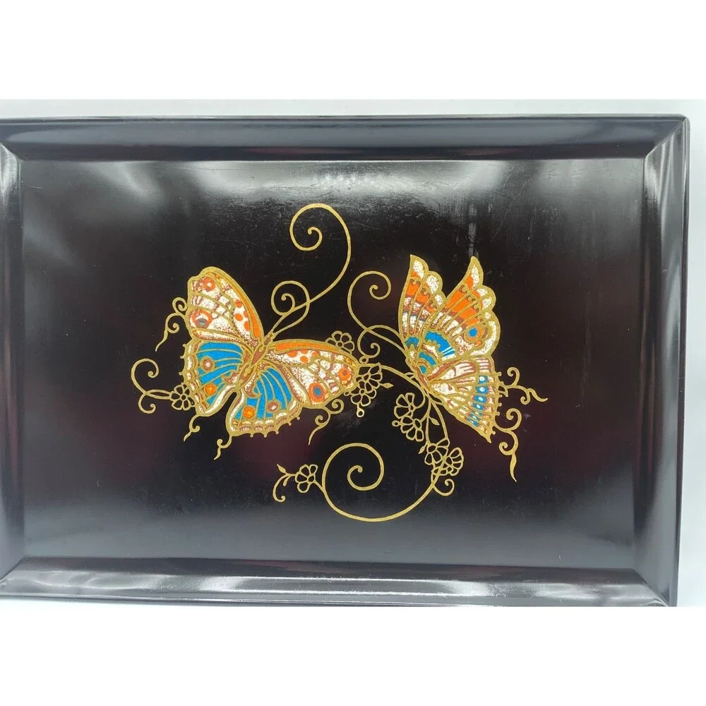 Vintage Couroc Monterey Butterflies Melamine Tray 18